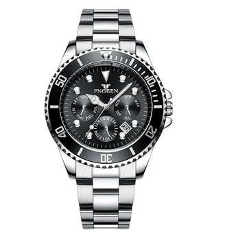 Nova Marca de Luxo Homens Relógios de Aço Luminoso Grande Mostrador do Relógio de Homens de Moda Quartzo Relógio de Negócios Data Impermeável Reloj Hombre