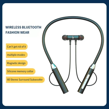 G07 Fones de ouvido sem Fio Bluetooth 5.0 Decote Fones de ouvido de Silicone de som hi-fi Auscultadores Desportivos Halter Impermeável Magnético Fones de ouvido