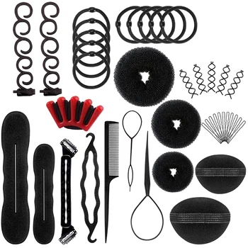 O cabelo Estilo Definido, Moda Hair Design Styling Ferramenta de Acessórios do Cabelo de DIY Acessórios Kit de ferramentas do Cabelo Escultura de Kit de ferramentas, Magia Simp