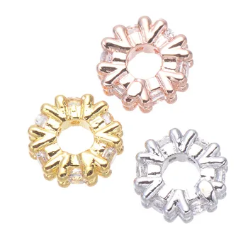 Micro embutidos zircão solta esferas com letras de televisão Pulseira de miçangas de cobre perfurado talão de jóias acessórios