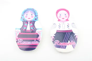Linda 3D Pessoas Lembrança Ímã de Geladeira Para Crianças Pequenas Dom Viagem pelo Mundo da Roménia País Refrigerador Magnético Adesivo de Venda Quente