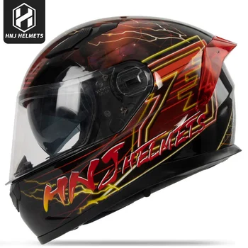 Capacete de motociclista Motorsiklet Kask Profissional Dupla viseiras HNJ summe Moto BikeHNJ verão de capacete de motociclista Para Homem