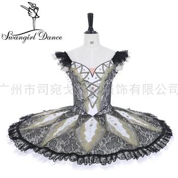 Black swan lake simples competição tutu trajes mulheres adultos 2piece desempenho profissional ballet tutu vestido BT2060