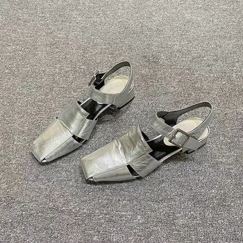 Verão Oco Mulheres Sandálias Gladiador De Roma Sapatos Robusto Bombas De 2022, A Designer De Sapatos De Senhoras Slingback Mulheres Sapatos De Zapatos De Mulher