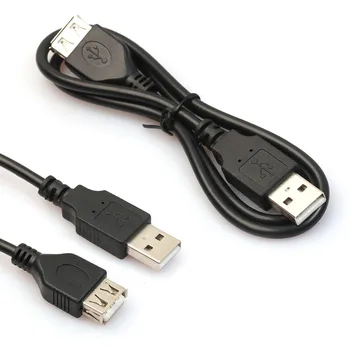 universal 2ft/60cm Preto USB Macho para Uma Fêmea de Extensão Extensor de Dados M/F Cabo Adaptador Preço de Fábrica Drop Shipping