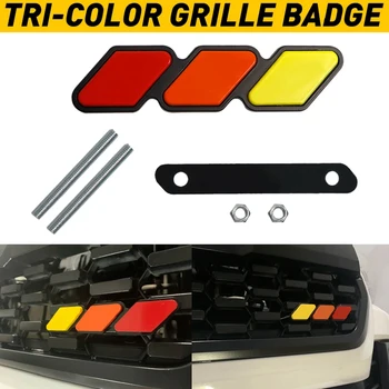 1 Conjunto De Grade Emblema Emblema Tri-Color, para a Toyota Tacoma 4 Corredor Sequoia Rav4 Highlander, Amarelo/Laranja/VERMELHO