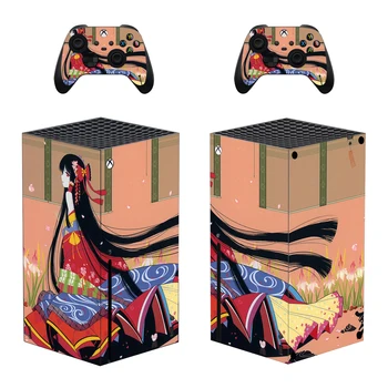 Kimono Girl Estilo Xbox Série X Adesivo de Pele para o Console E 2 Controladores de Decalque Protetora Peles Estilo 1