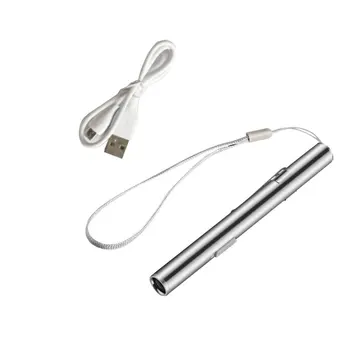 Prática de Caneta de Luz Recarregável USB Mini Enfermagem da Lanterna elétrica do DIODO emissor de luz Tocha + Grampo de Aço Inoxidável de Qualidade e Profissional