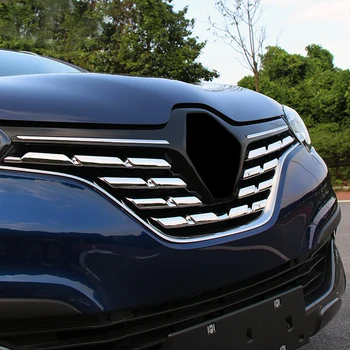 Plástico ABS Airbag Grade de Malha Tampa do pára-choque Guarnição Inserir Bonnet Decore Moldagem Guarda Protetor Para a Renault Kadjar 2015 2016 2017