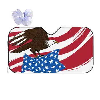 Bandeira americana-Sol pára-Brisas bandeiras Americanas Carro Engraçado Janela da Frente Viseira 76x140cm Viseira pára-Sol do Carro-cobre
