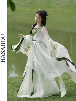 Alto grau de Hanfu Mulher Melhorado Chinês Tradicional Roupa de Cosplay de Fadas Princesa Roupas Hanbok Requintado Vestido de Terno Original