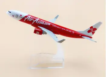 Liga de Metal Vermelho Air Asia companhias Aéreas A340 Modelo de Avião Ásia Airbus 340 Airways Avião Modelo de Aeronave Crianças Presentes 16cm