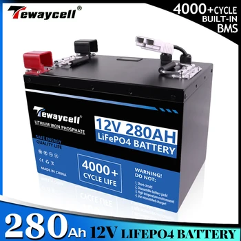 12V 280AH Lifepo4 Bateria de Lítio de Fosfato de Ferro de baterias Bulit-no BMS do Barco, Casa de Armazenamento Off-Grid UE NOS LIVRE de IMPOSTOS