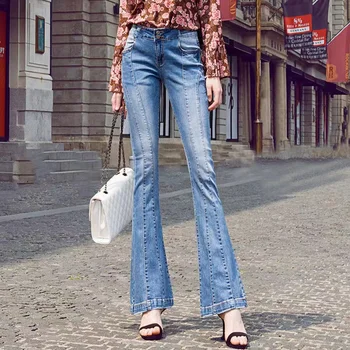 Jeans Mulher De Cintura Alta 2022 Primavera, Outono Novo Estilo Skinny Jeans Vestuário Feminino All-Correspondência Calças