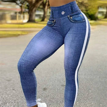 Mulheres Jeans 2022 Outono Elástico Lápis Calças Alta Cintura Senhoras Apertado Roupas Slim Ajuste Casual Magrinho Jeans Calças Mulheres