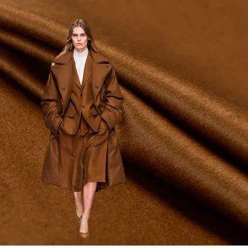 Dupla face de Lã de Cashmere da Marca, com um design Elegante Outono Inverno Casaco de Cortinas de Tecido a Metro Diy de Costura Material Orgânico