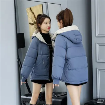 Mulheres para Baixo do Casaco De 2022 para Baixo do Casaco Mulheres coreano Parkas Grossos Casacos de Inverno Down Coats Puffer Jaqueta com o Chapéu de grandes dimensões Coats