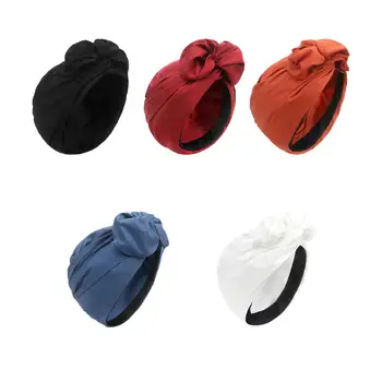 Mulher de Cabeça Turbante Chapéu Nó Bonnet Caps Macio, Durável e Respirável um tamanho para a maioria das Mulheres Material de Poliéster Confortável de usar