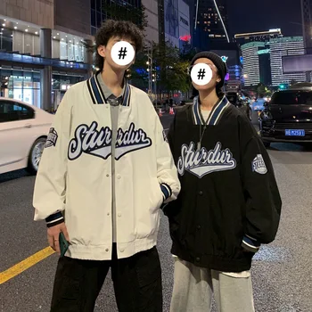 Y2k Mulheres de Beisebol Uniforme de Jaqueta de Primavera e Outono Novo Estilo coreano Solta Aluno Casaco Fino Casaco de Casal de Beisebol Chaqueta