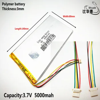 5P2.0 Qulity Bom O tablet 3.7 V bateria de 5000mAH 3080140 de Polímero de lítio ion / Li-íon da bateria para o tablet pc da bateria