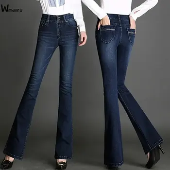 Cintura Alta Flare Jeans, Calças De Celulose Branqueada De 2022 Novo Jeans Vintage Mulheres Coreano Magro Calças Sexy Pacote Nádegas Jeans Skinny Da Senhora