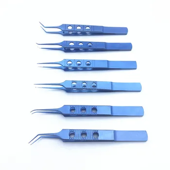 Liga de titânio liga de microcirurgia oftálmica pinça de cirurgia de pálpebra dupla ferramenta de 11 cm, de plástico, de tecido pinça