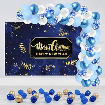 70 Pcs Conjunto Azul, Ágata de Mármore Balões de Prata Confete Balão de Casamento de Dia dos Namorados do Chuveiro de Bebê Decorações de Festa de Aniversário