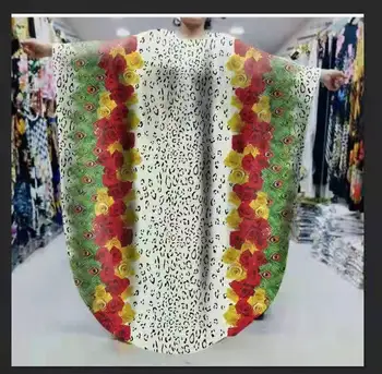 Africano de Vestidos para as Mulheres da África Roupas de Primavera Elegante Moda Floral Imprimir O-Pescoço Solto, Vestido de Túnica Dashiki Africana Roupas