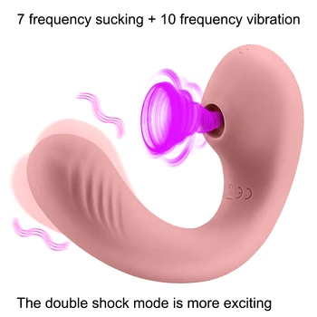 Vagina Chupar o Vibrador para as Mulheres Duplo de Vibração Estimular o ponto G da Vagina, Clitóris 10 Velocidade Masturbador Feminino Brinquedos Sexuais