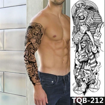 Impermeável Da Etiqueta Temporária Tatuagem Completa Braço Grande Manga Tatoo Flash Falso Tatuagens Para Homens Mulheres