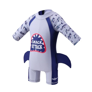 2022 Novo maiô de Meninos de 2 a 8 Anos de Cosplay 3D Tubarão Crianças Swimwear Bebê Beachwear de Manga Longa Roupa de protetor solar, roupa de banho