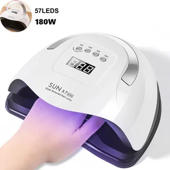Unhas profissional de Lâmpada de Gel Incolor Secador de Máquina de Cura UV Luz Pedicure Manicure Lâmpadas SOL X7max LED Prego Lâmpada