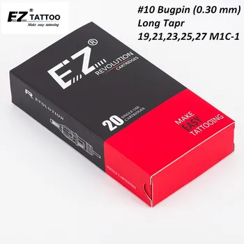 EZ Revolução Cartucho de Agulhas #10 Bugpin ( 0,30 MM) Regular Cone Longo do Rotary para a Máquina da Tatuagem Apertos 19/21/23/25/27CM