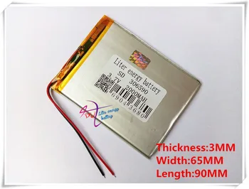 3,7 V Litro de energia bateria de polimerização bateria de lítio 306590 2000MAH de energia móvel portátil livro eletrônico de DIY