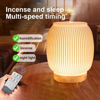 Criativo Lanterna Aromaterapia Humidificador do Ar USB Elétrico ultra-Sônica Aroma Difusor de óleos Essenciais com o Colorido da Noite do DIODO emissor de Luz