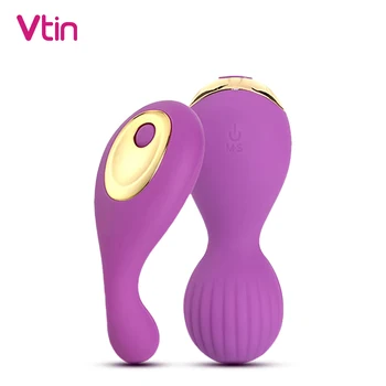 Controle Remoto sem fio Vibrador Feminino de Vibração Ovos Vaginal Estimulador de Clitóris Remoto de Silicone Brinquedo do Sexo para Mulheres