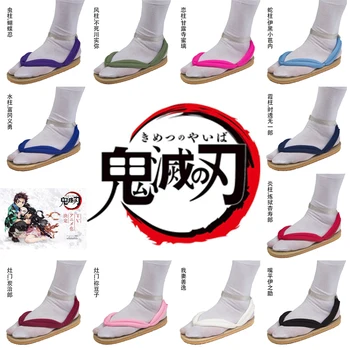 Anime japonês Demon Slayer Kimetsu não Yaiba Kamado Tanjirou Kamado Nezuko Agatsuma Zenitsu Flip-Flops Sandálias Sapatos Navio Livre