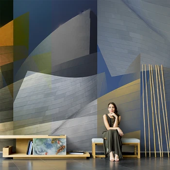 3D papel de Parede Moderno e Minimalista Geométricas Abstratas de Arte Padrão de PLANO de Fundo Mural de Decoração para Sala de estar do Quarto