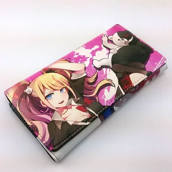 Muito estilo carteira do PLUTÔNIO com impressão colorida de Anime/Jogo Monokuma/ Danganronpa Kirigiri Kyouko