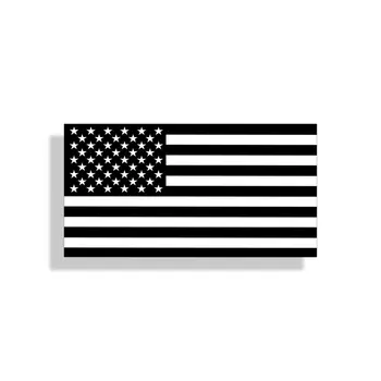 Preto Branco EUA Bandeira Americana Adesivo Copa do Carro do Veículo, pára-choques Janela de Vinil Decalque Adesivos para Notebooks, Motos, Carros