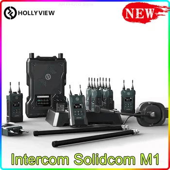 Hollyland Intercom Solidcom M1 Full Duplex Sistema Sem Fio Multi-Dispositivo Cascata Connection1 Estação Base+8 Beltpacks