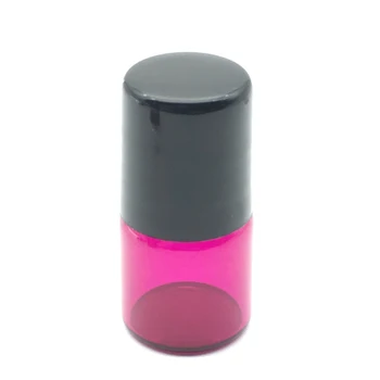 3pcs Óleos Essenciais de 1ml vermelho-Rosa Rolo de Garrafas de Vidro Reutilizável Perfume rolar no Frasco de Desodorante Contentores