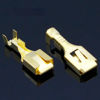 Crimpagem de Terminais Fêmea Pá de Cabo de Terminais de Fio para 6,3 mm Conectores