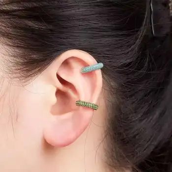 2020 novas multicolor de cristal abafador pode ser empilhado com C-em forma de earclips e não-perfurada cartilagem brincos para mulheres